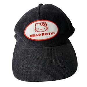 Sanrio Black Mesh Cap with Hello Kitty Embroidery